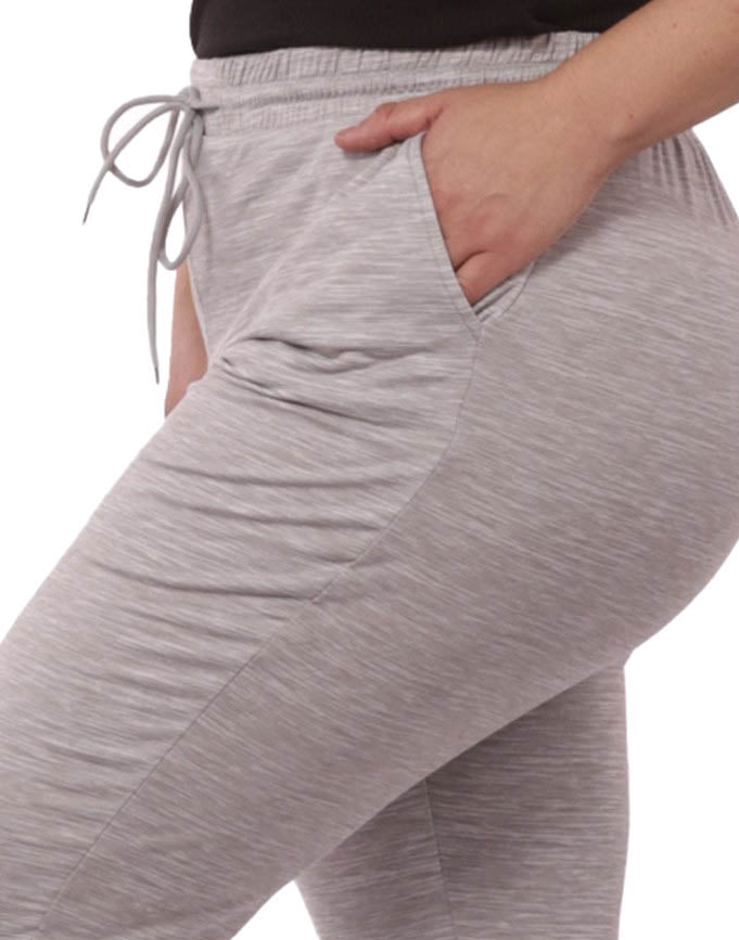 Comfy Fleece High Waist Jogger Sweatpants Pockets in Gray-------SALE