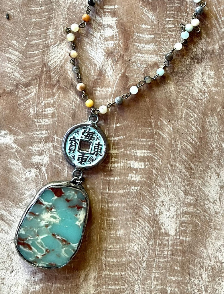 Timeless Treasures Amazonite Stone Necklace