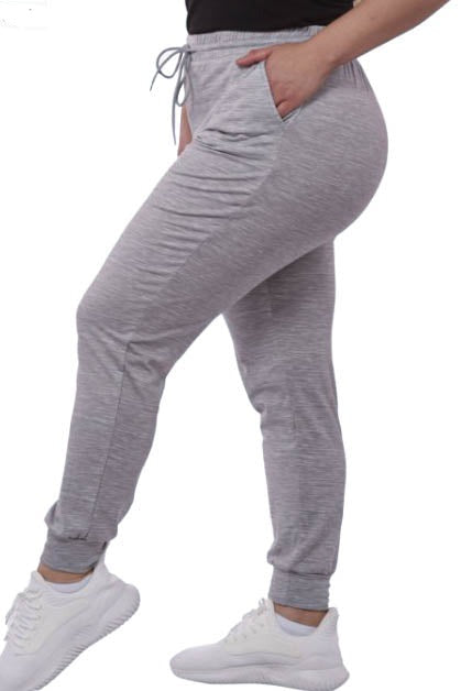 Comfy Fleece High Waist Jogger Sweatpants Pockets in Gray-------SALE