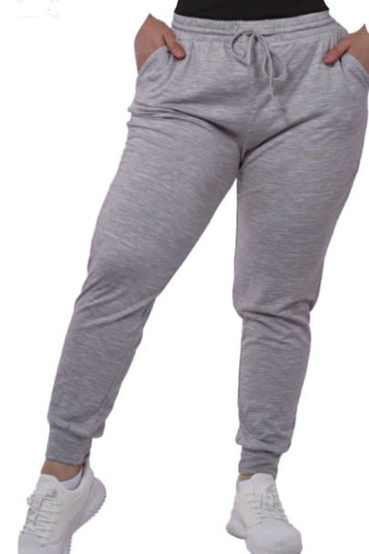 Comfy Fleece High Waist Jogger Sweatpants Pockets in Gray-------SALE