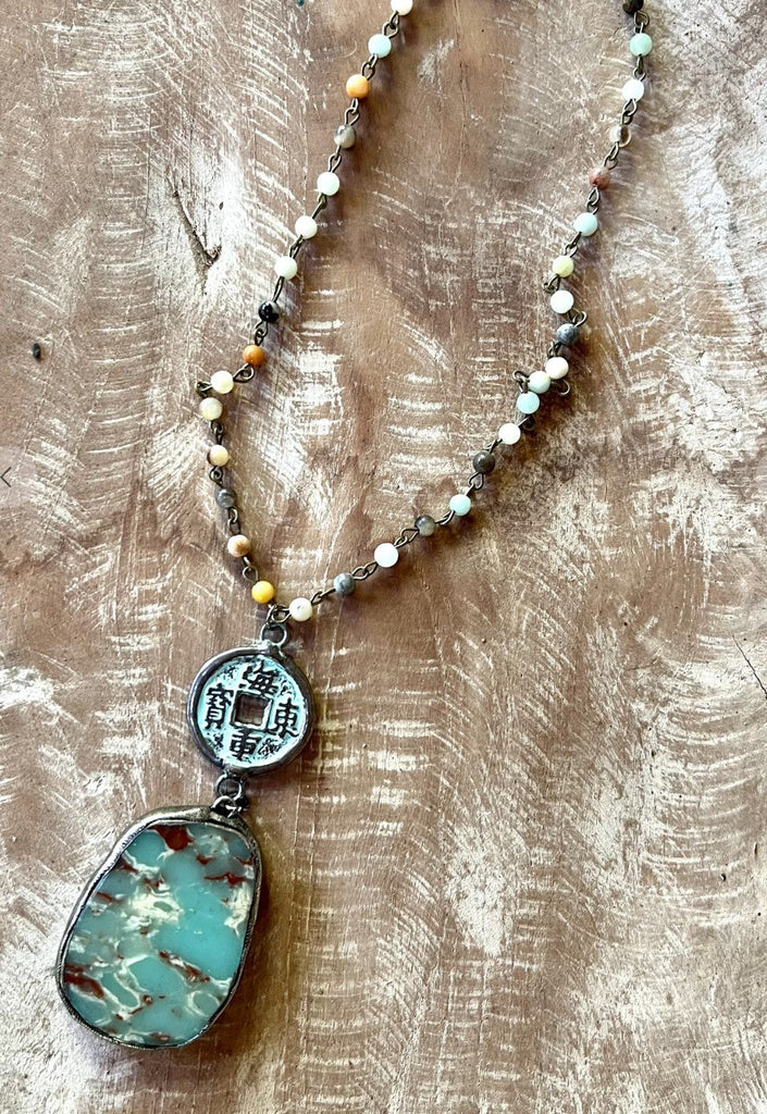 Timeless Treasures Amazonite Natural Stone Necklace