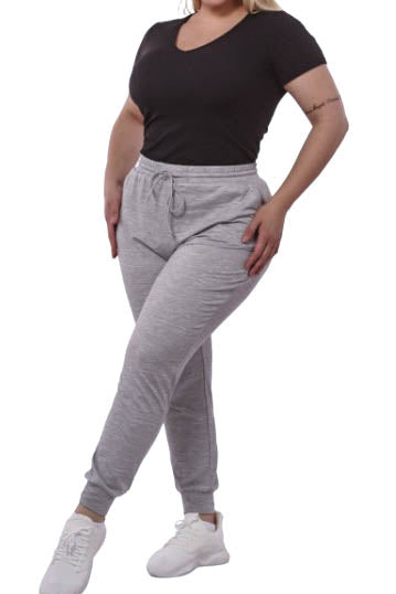 Comfy Fleece High Waist Jogger Sweatpants Pockets in Gray-------SALE