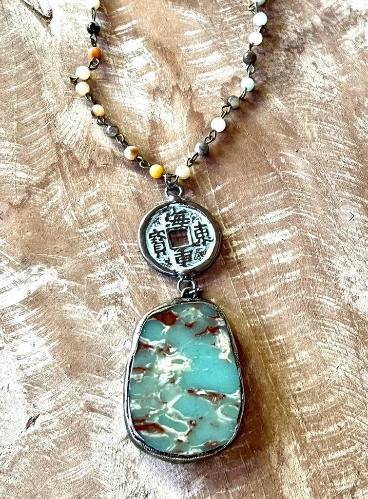 Timeless Treasures Amazonite Natural Stone Necklace