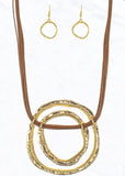 THE SUN 360'S NECKLACE SET IN GOLD COLOR