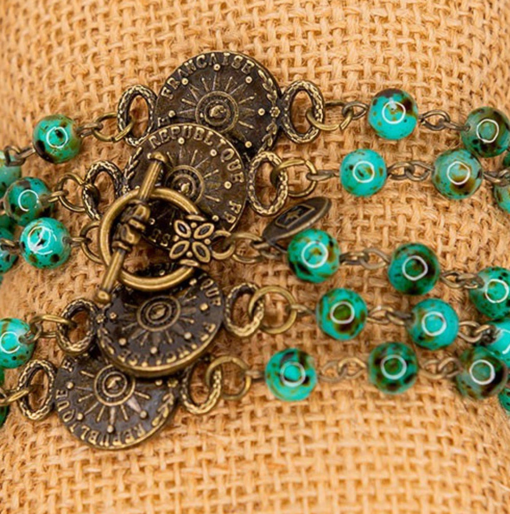 A FAIRYTALE NECKLACE TURQUOISE STONE BEADS