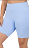 Plus Size High Rise Lycra Short in Spring Blue