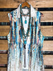 Nashville Diva Teal Lace and Suede Vest