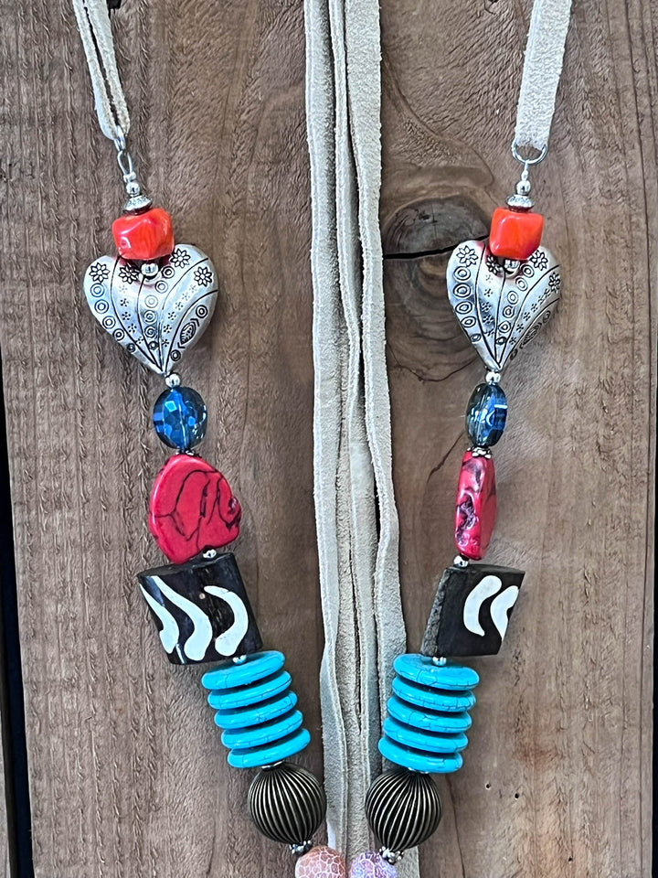 Santa Fe Cross Vibrant Art - Natural Stone