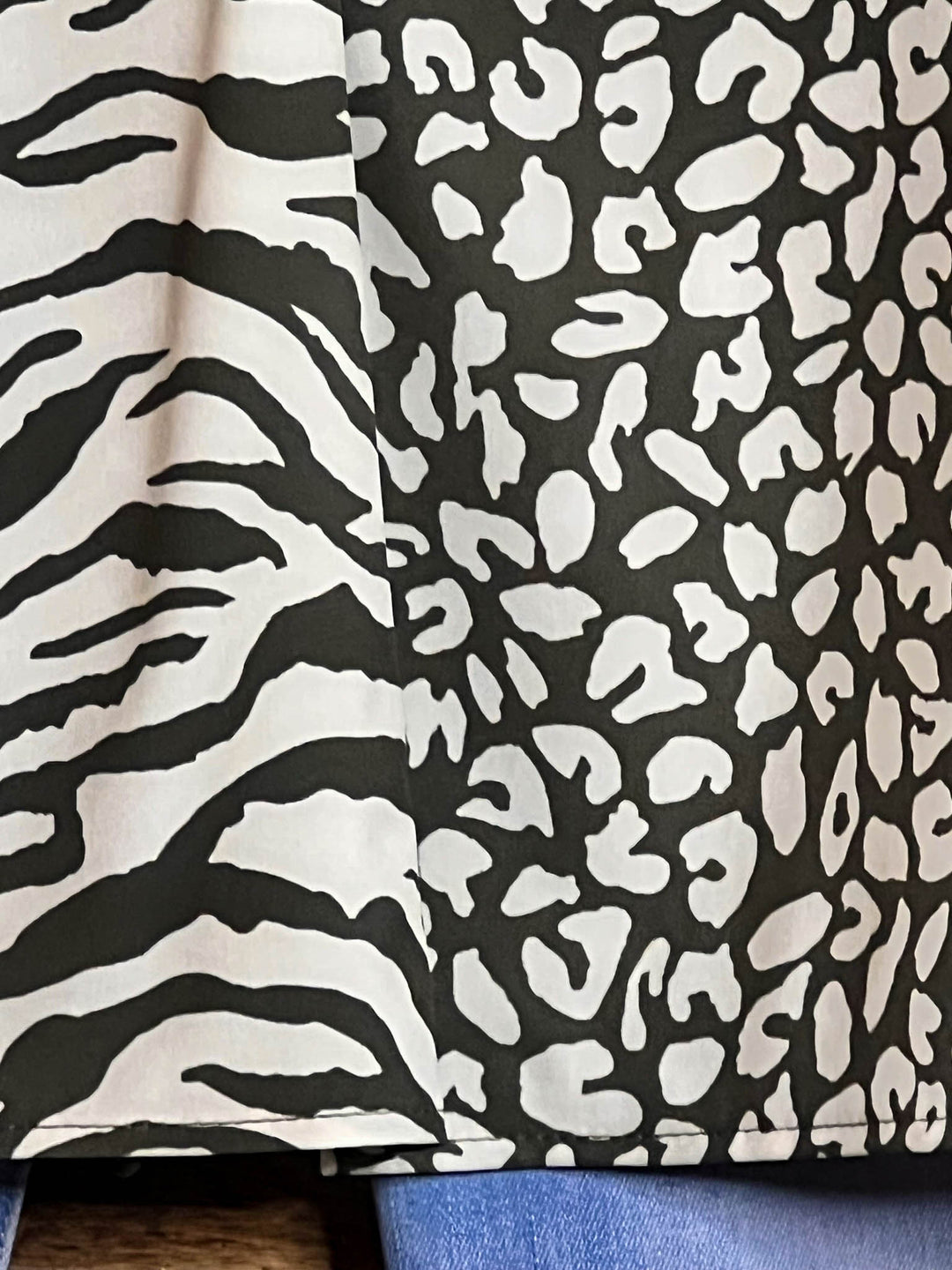 JUST THE TWO OF US FAB TUNIC IN OLIVE & MULTI