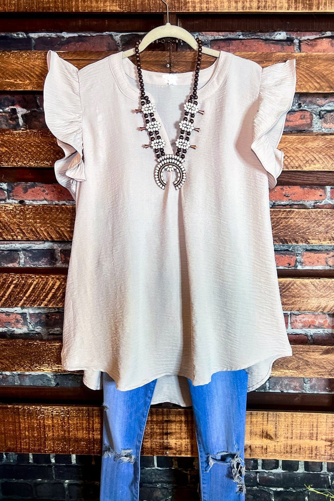 Sweet Emotions Top in Sand Beige