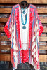 ENJOYING THIS MOMENT BALI GAUZE KIMONO IN RED & MULTI