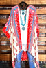 ENJOYING THIS MOMENT BALI GAUZE KIMONO IN RED & MULTI