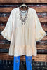16-18 SIZE - BEIGE LACE TRIM DRESS TUNIC----------SALE