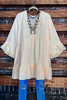 16-18 SIZE - BEIGE LACE TRIM DRESS TUNIC----------SALE
