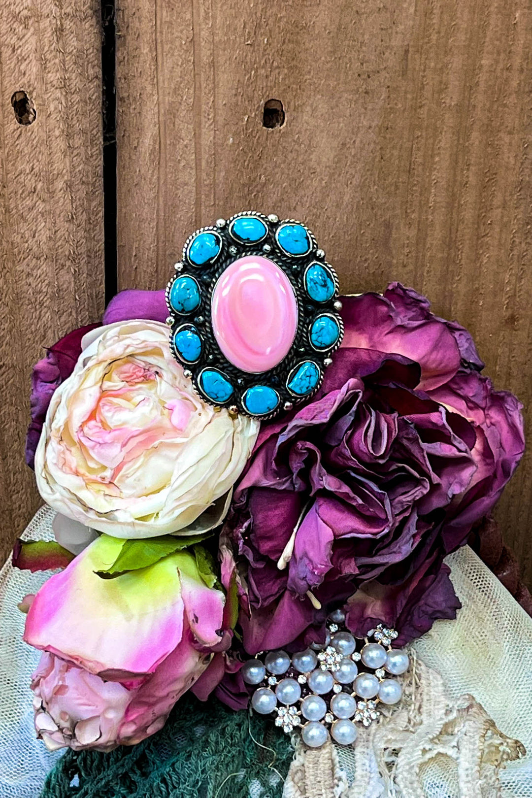 Forever Timeless Turquoise Handmade Ring German Silver