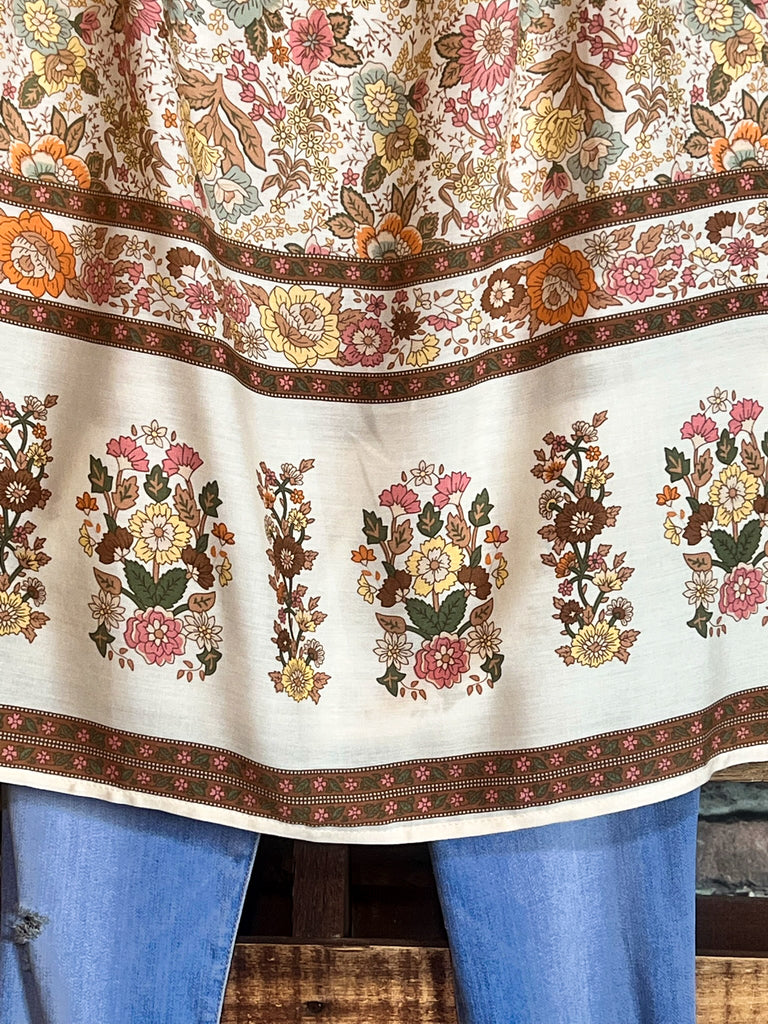 Looking Lovely Bohemian Tunic in Natural & Multi