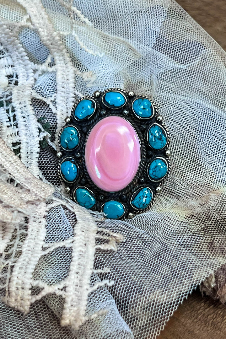 Forever Timeless Turquoise Handmade Ring German Silver