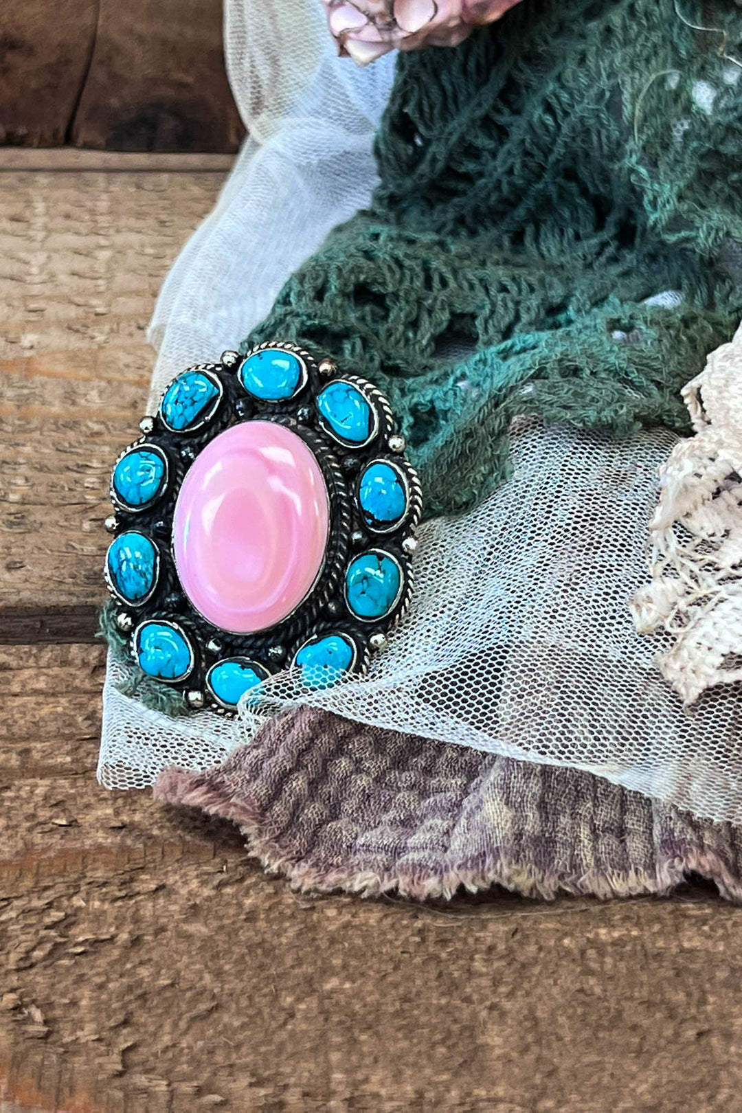 Forever Timeless Turquoise Handmade Ring German Silver