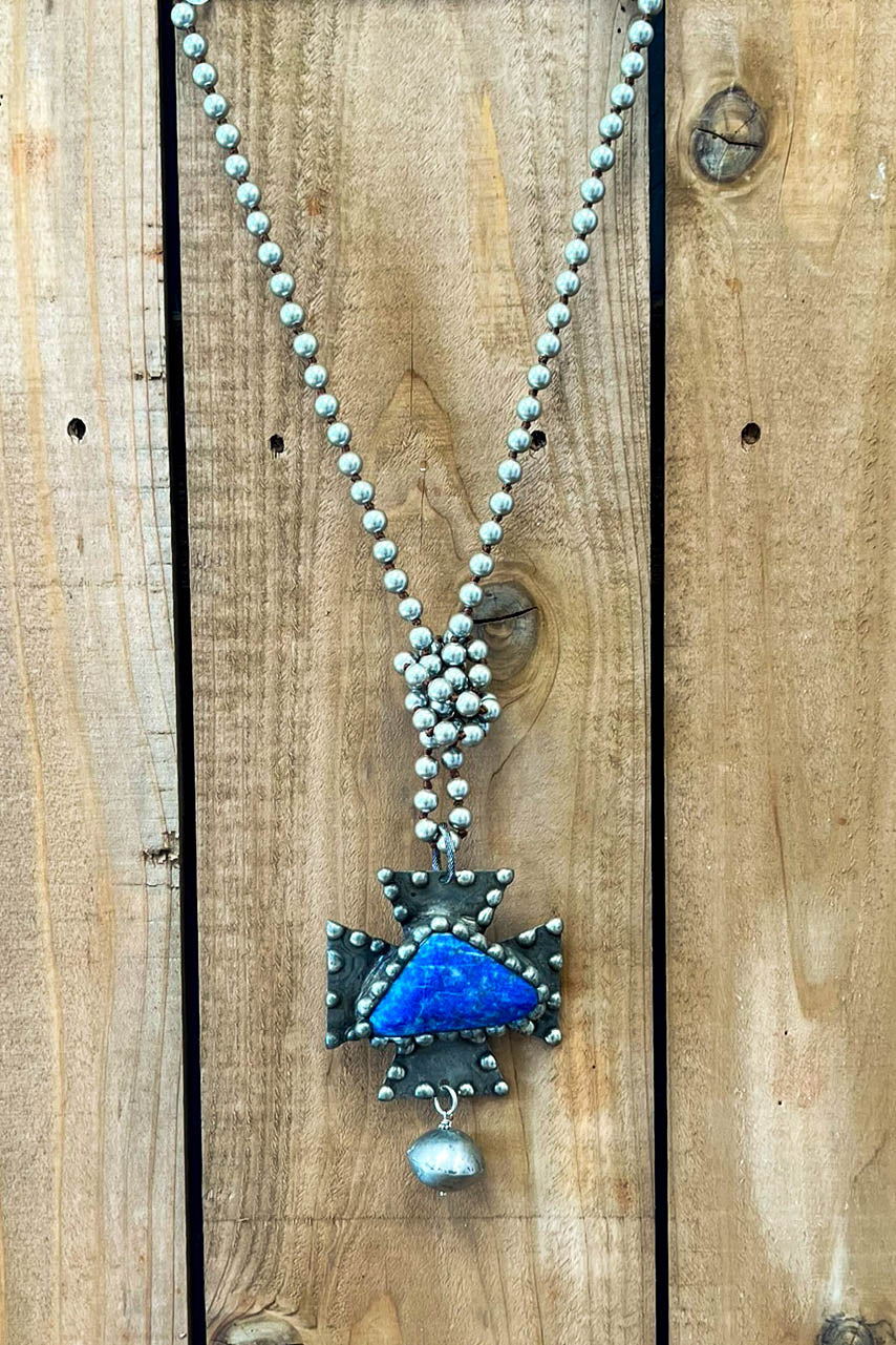 The Warrior Natural Gemstone Necklace - Lapis Lazuli