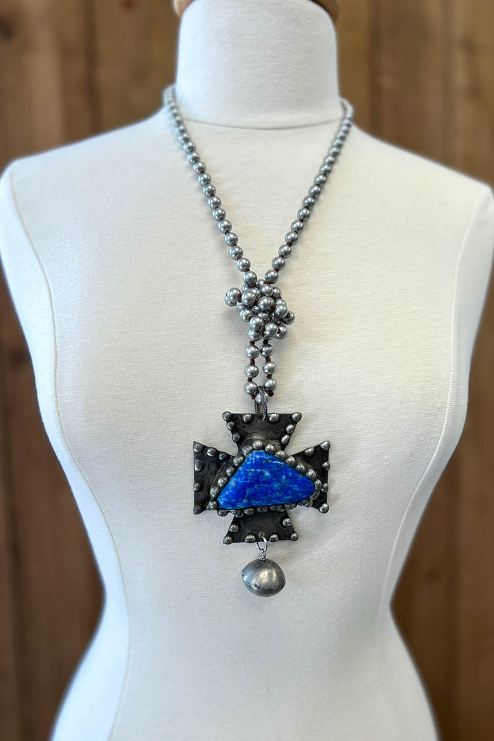 The Warrior Natural Gemstone Necklace - Lapis Lazuli