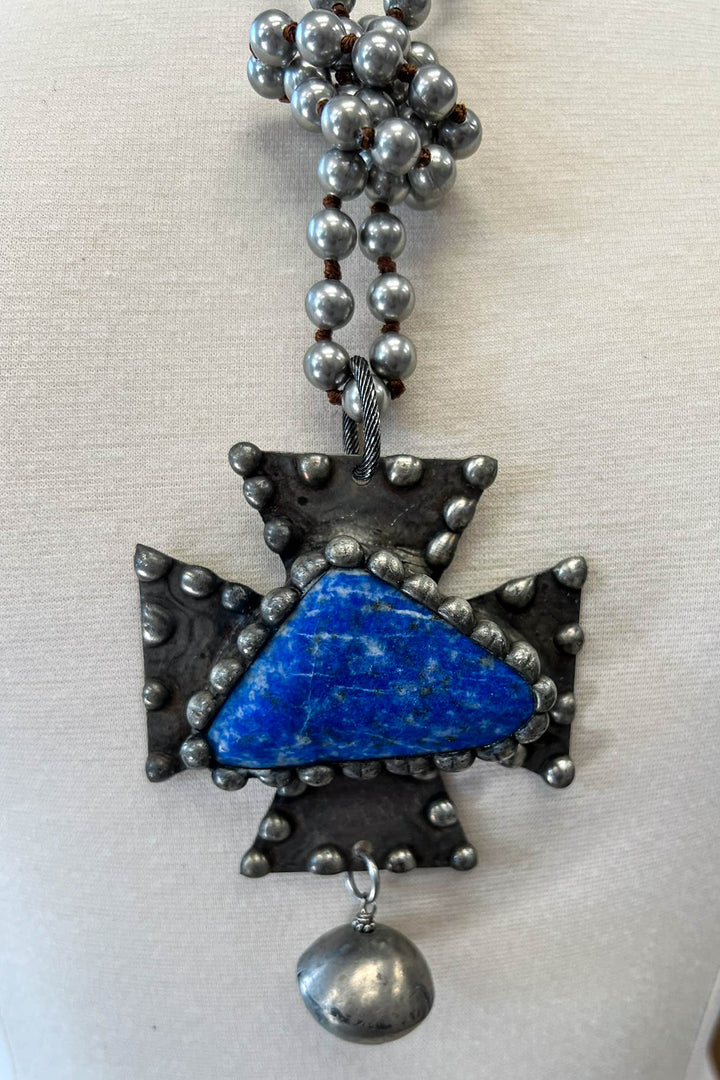 The Warrior Natural Gemstone Necklace - Lapis Lazuli