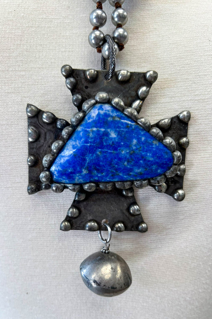 The Warrior Natural Gemstone Necklace - Lapis Lazuli