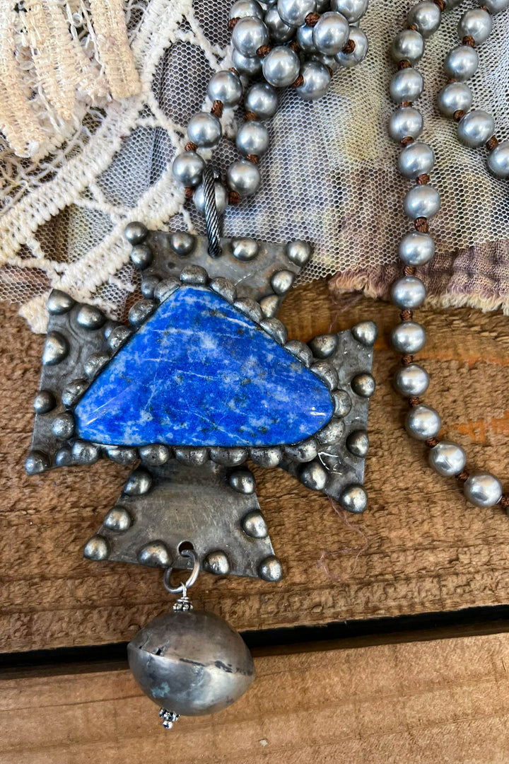 The Warrior Natural Gemstone Necklace - Lapis Lazuli