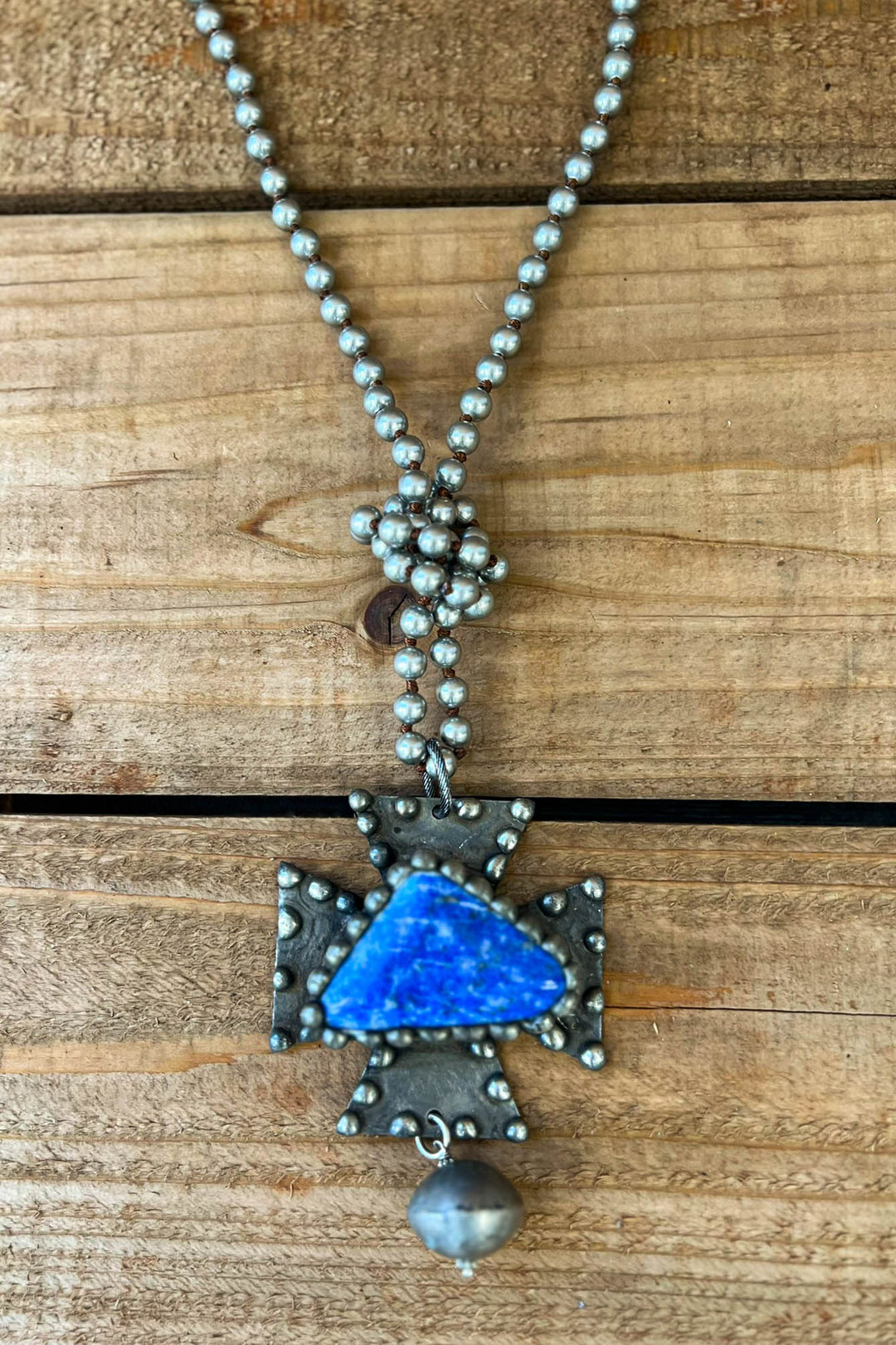 The Warrior Natural Gemstone Necklace - Lapis Lazuli