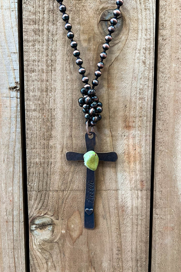 Faith Boho- Rustic Cross Necklace