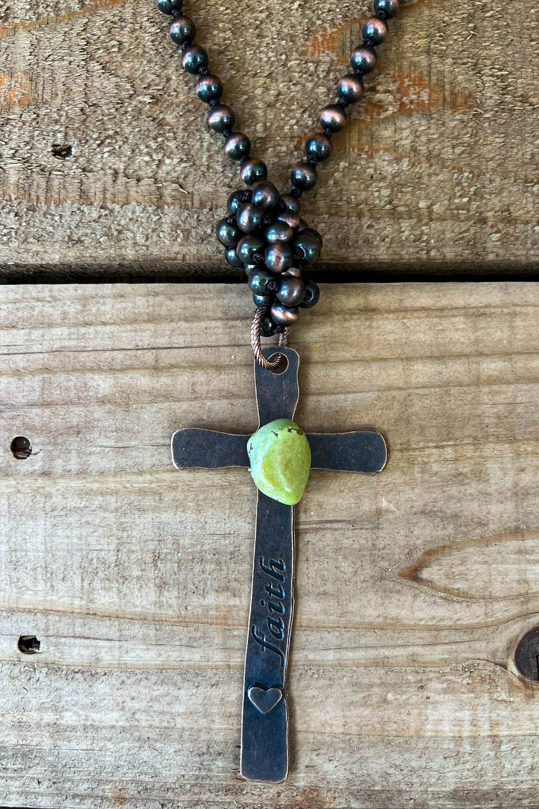 Faith Boho- Rustic Cross Necklace