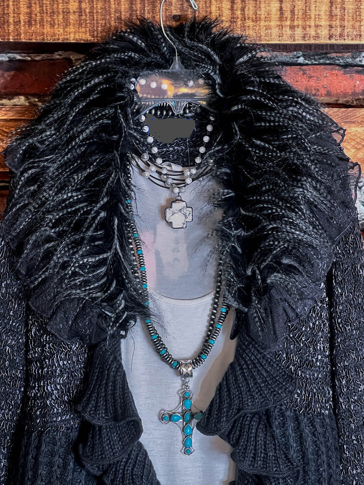 6-10 STYLISH CARDIGAN SWEATER IN GRAY------SALE