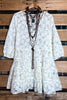Young At Heart Timeless Pretty Lace 2Pcs Set 3Q Sleeve in White