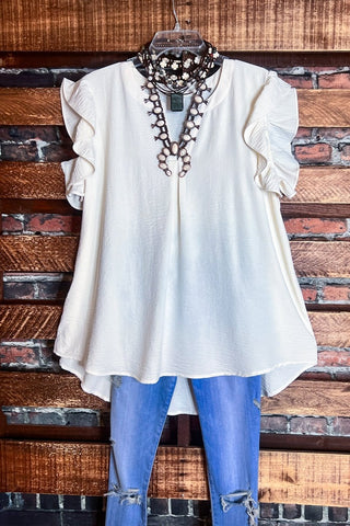 TUNIC IN CRYSTAL IVORY & MULTI-COLOR