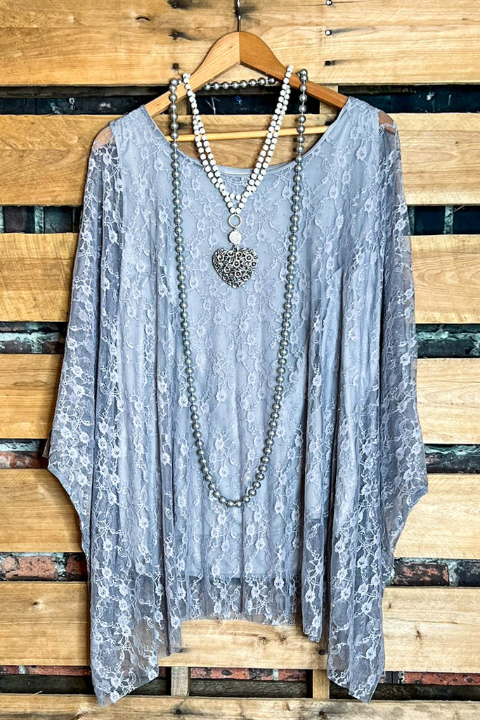 Confident Glamour Tunic Gray Timeless & Fabulous