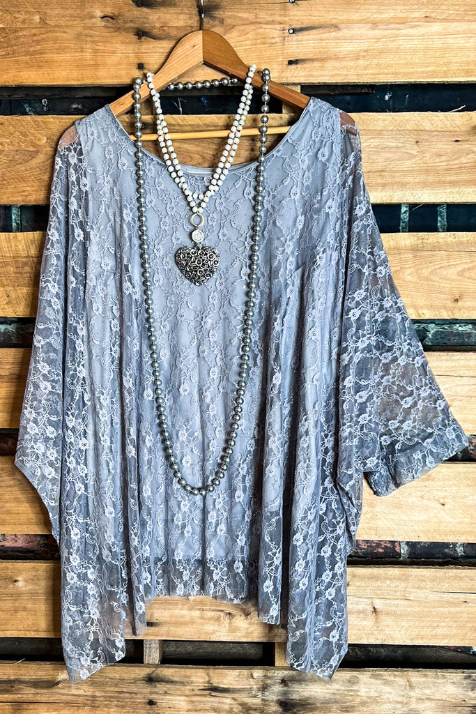 Confident Glamour Tunic Gray Timeless & Fabulous