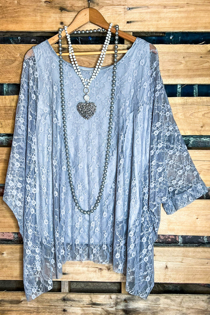 Confident Glamour Tunic Gray Timeless & Fabulous