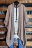 MATTERS OF THE HEART LACE CARDIGAN KIMONO DUSTY MOCHA
