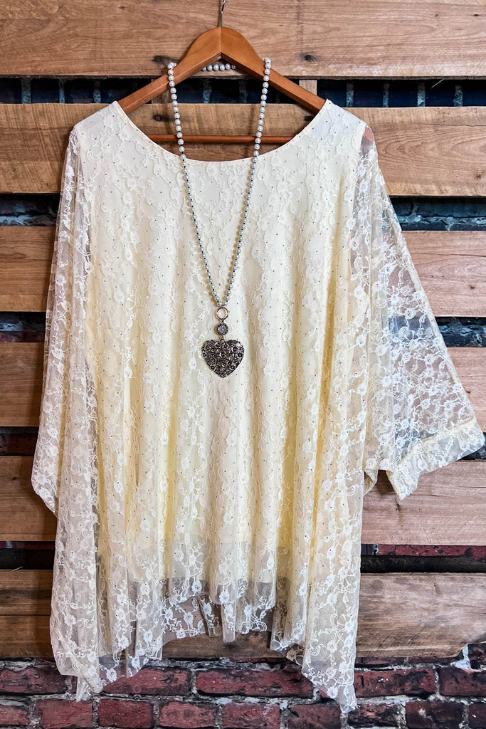 Confident Glamour Tunic Beige Timeless & Fabulous