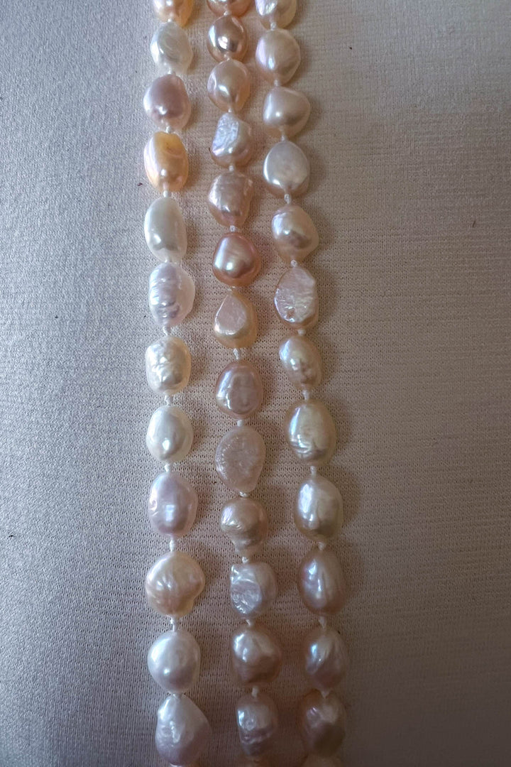 Forever Timeless Classic Natural Freshwater Pearls Necklace - Baroque Shaped Pearls