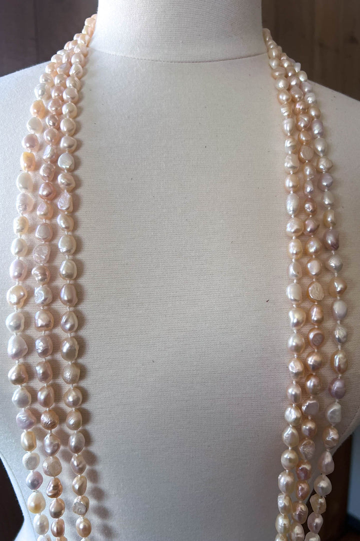 Forever Timeless Classic Natural Freshwater Pearls Necklace - Baroque Shaped Pearls