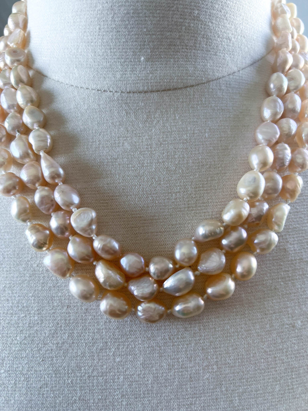 Forever Timeless Classic Natural Freshwater Pearls Necklace - Baroque Shaped Pearls