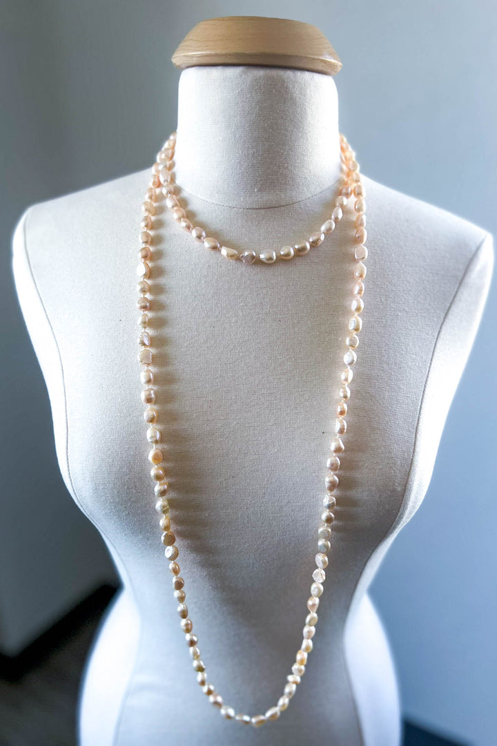 Forever Timeless Classic Natural Freshwater Pearls Necklace - Baroque Shaped Pearls