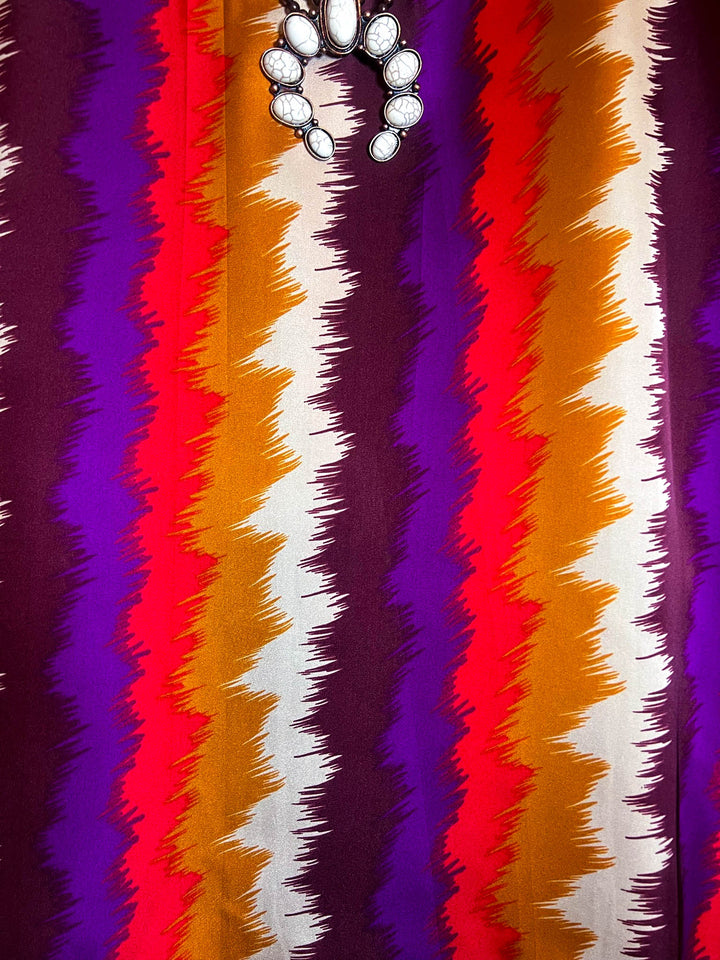 ART OF COLOR SATIN BLOUSE IN MULTI-COLOR