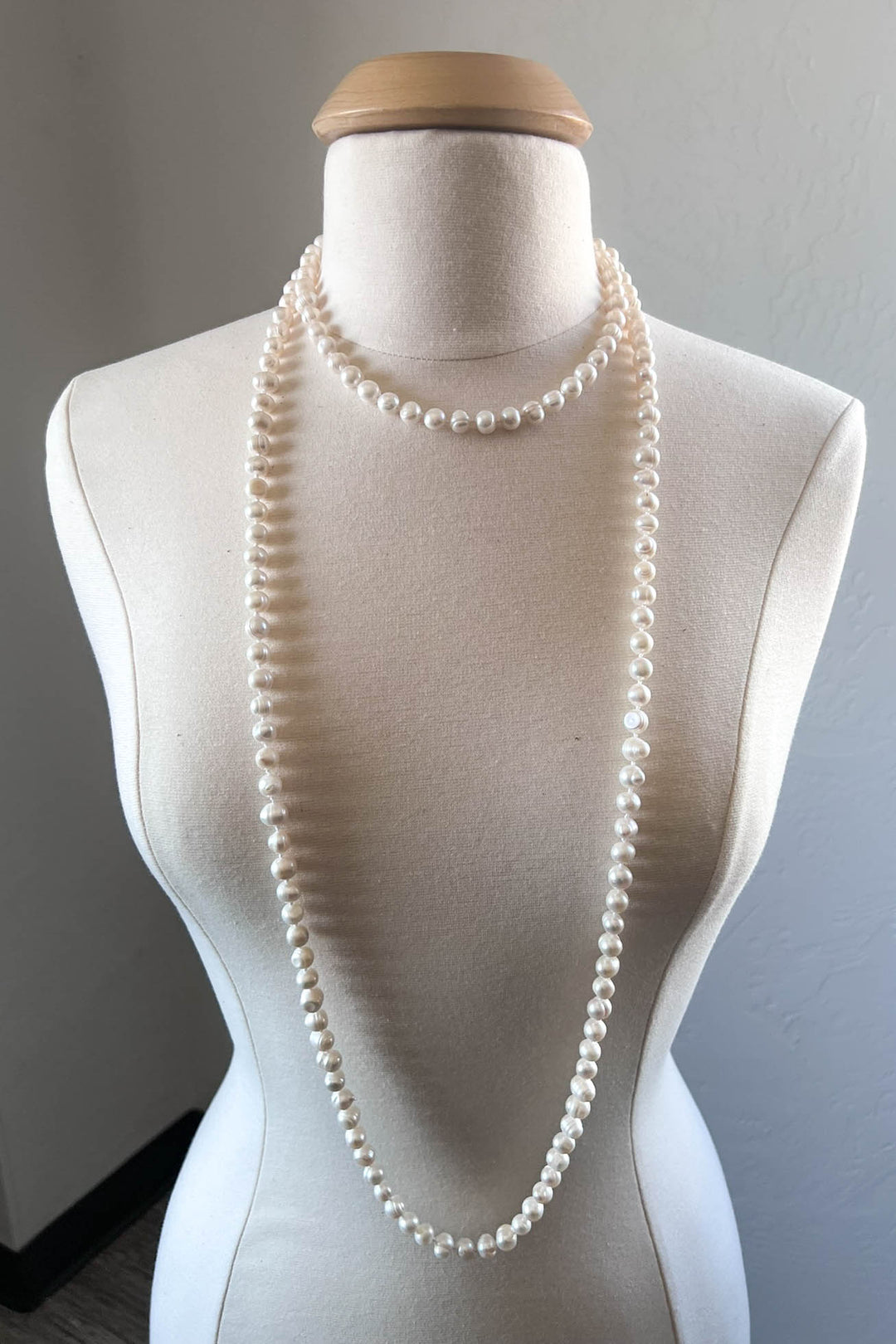 Forever Timeless Classic Natural Freshwater Pearls Necklace - Ivory