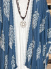 BLUE MOON BOHO PARADISE EMBROIDERED KIMONO PACIFIC BLUE
