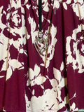 CHEERFUL MOMENTS WINE FLORAL TUNIC