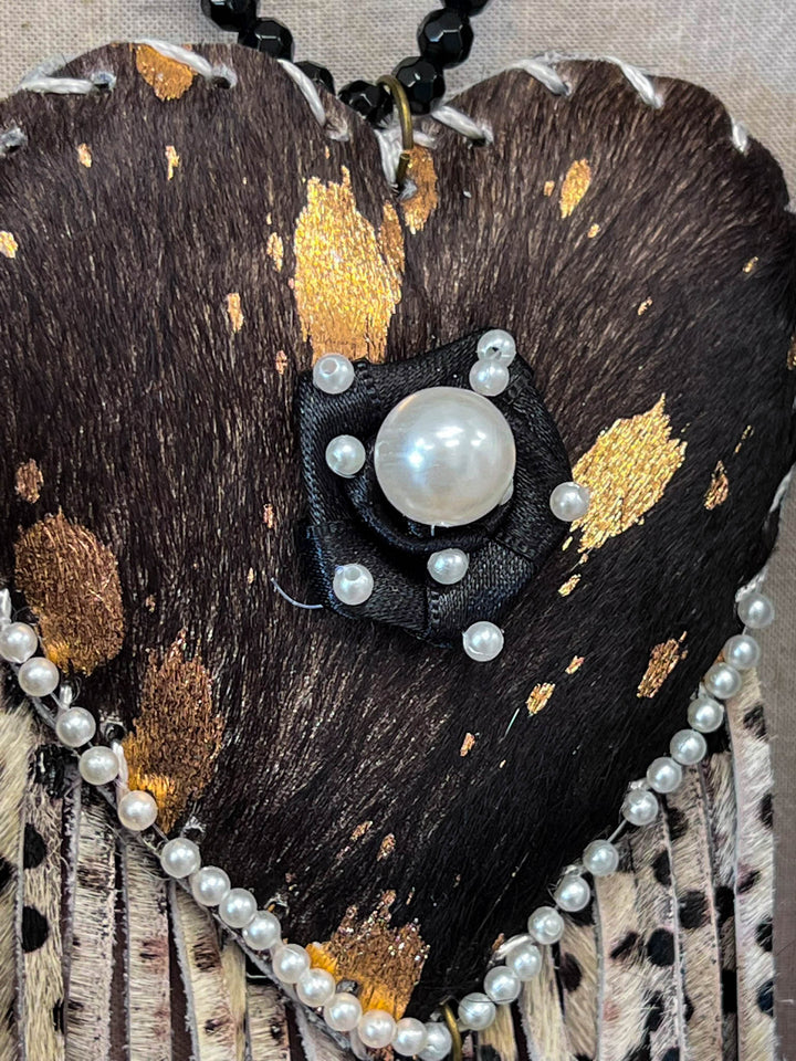 Heart Full of Soul Handcrafted Leather & Feather Necklace