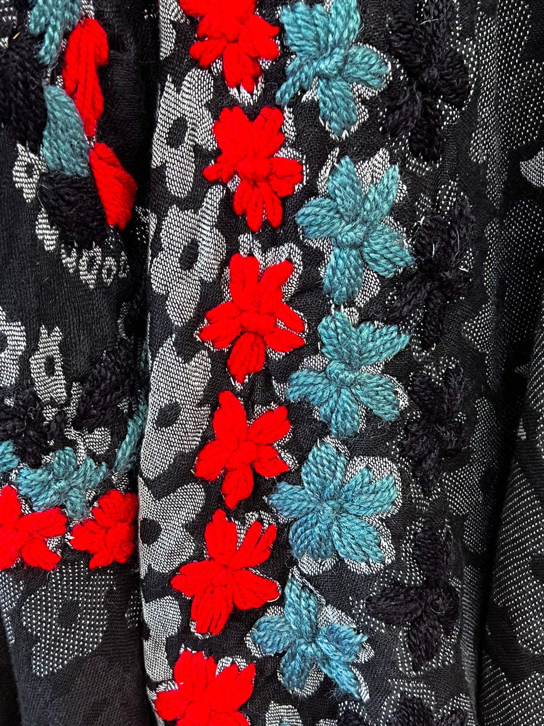 Red River 100% Wool Kimono Ruana - Natural Fabric