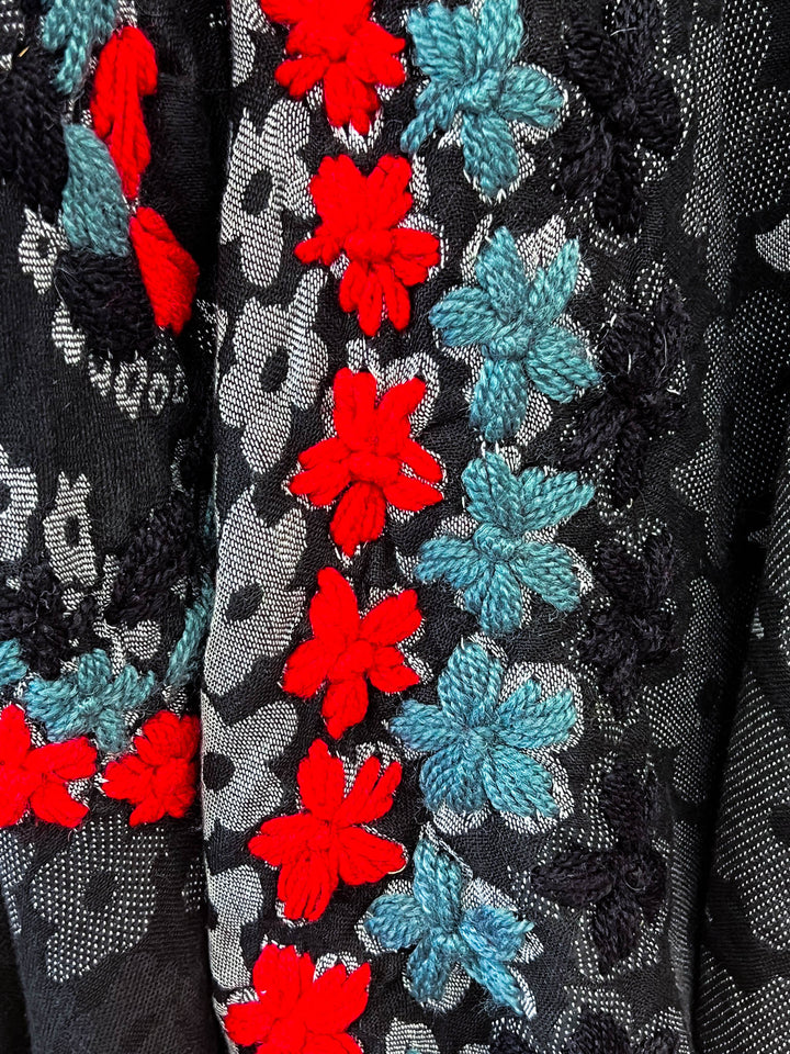 Red River 100% Wool Kimono Ruana - Natural Fabric
