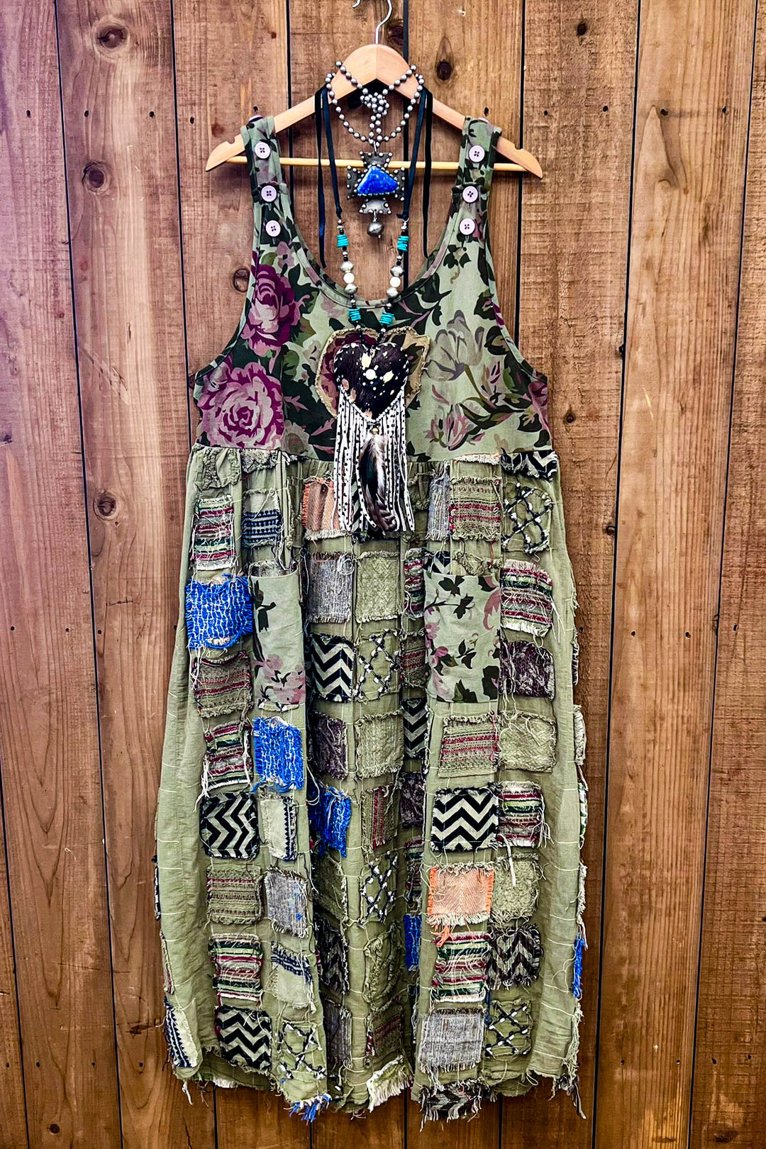 Autumn Meadow Maxi Dress - 100% Cotton - Made in USA